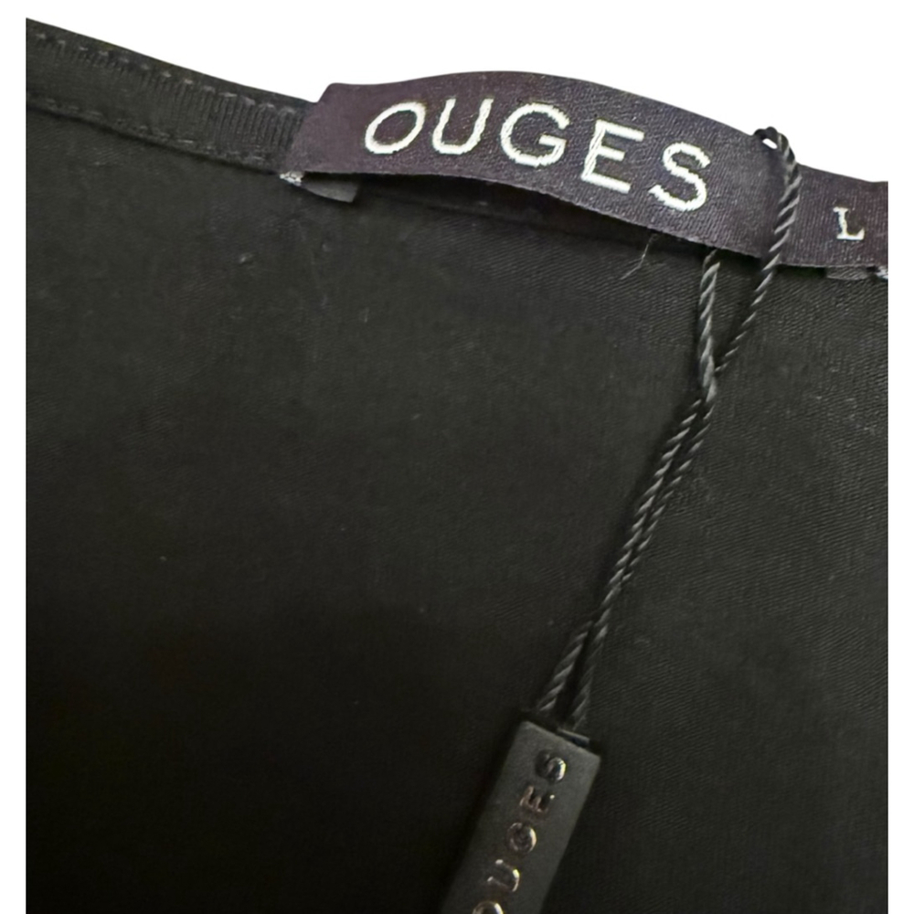 NWT Women's Ouges Black Beige Lace Sleeveless Min… - image 5